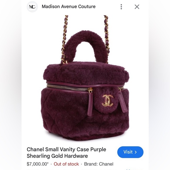 Chanel Shearling Lambskin Top Handel Vanity Bag - Picture 3 of 16